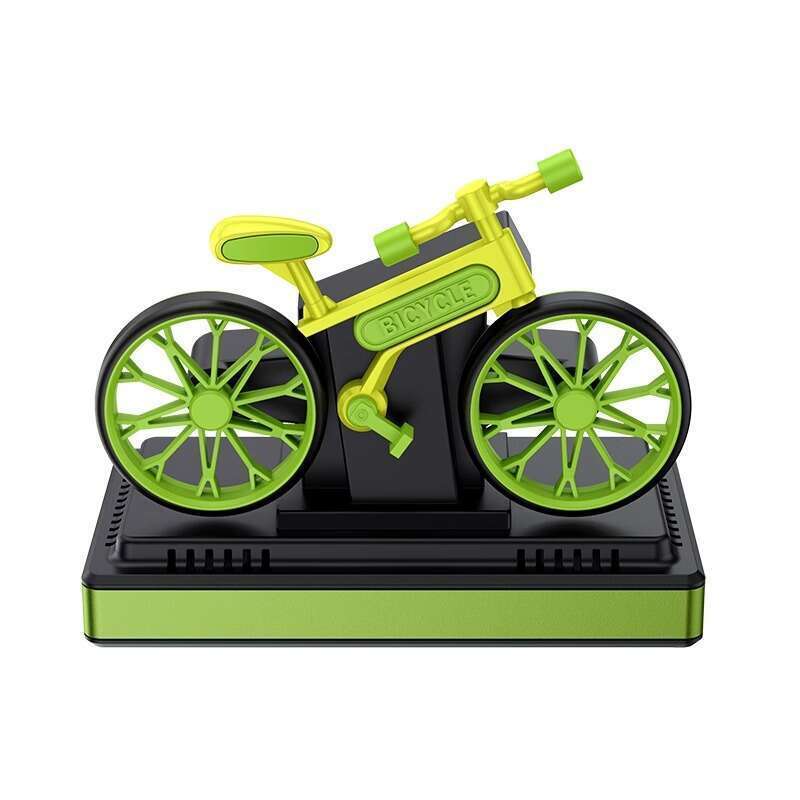 Car Mounted Solar Powered Rotating Creative Interior High-end Decoration Men's Center Console Bicycle Ornament Solid_voghion.com