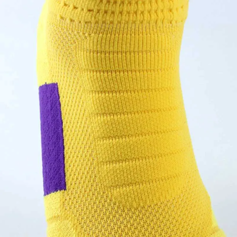 Men's 5Pairs Professional Cotton Basketball Elite Thick Sports Compression Durable Skateboard Towel Bottom Socks_voghion.com