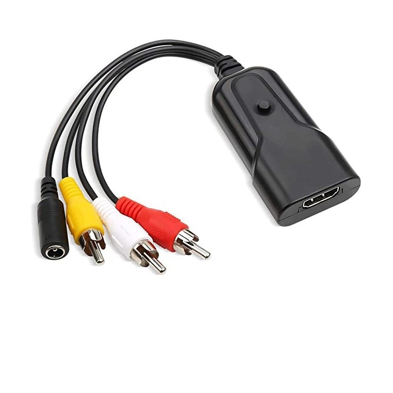Convertor compozit HDMI la AV CVBS RCA 1080P HDMI Audio Video Converter Adaptor pentru PC Laptop TV Box PS4 PS3 Xbox_voghion.com