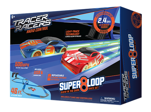Remote Control Slot Car Race Track Set Glow-in-the-Dark 3 Track Lengths_voghion.com