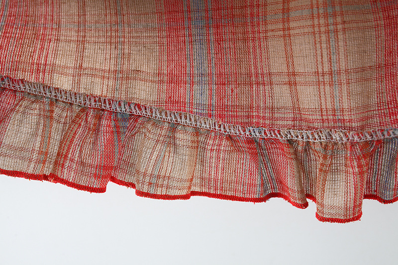 Toddler Girl Dress Red Checkered Pattern Cotton Dress High Quality Kids Clothes Send Hat_voghion.com