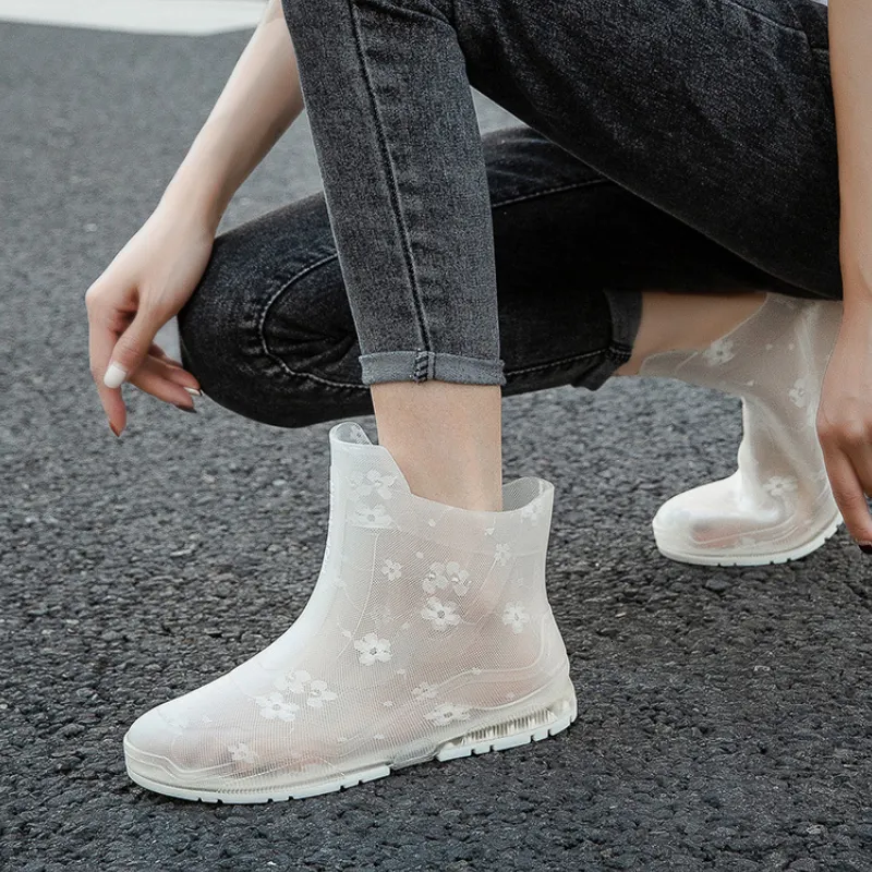 Stivali da pioggia donna impermeabili antiscivolo alla moda_voghion.com