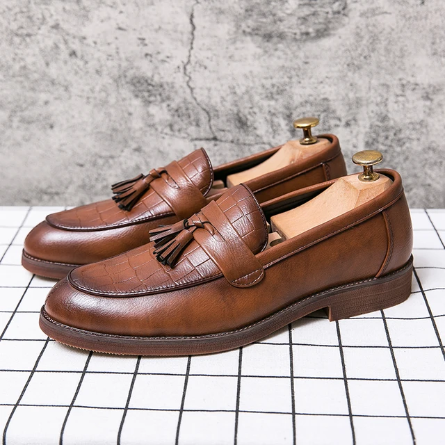Mocasini casual din piele pentru bărbați, 2022, cu bandă, alunecări, pantofi eleganți pentru bărbați, stil de agrement, mărime mare 38-47, talpă rezistentă la uzură_voghion.com