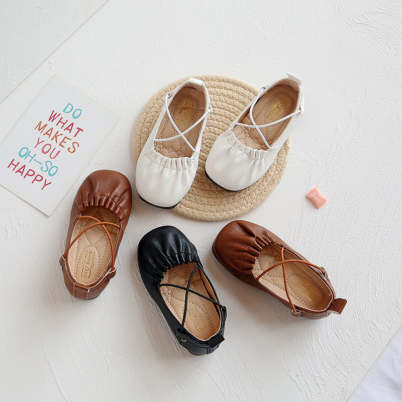Zapatos de cuero para niña, zapatos de princesa nuevos de primavera 2022, zapato individual para niña pequeña de edición coreana, zapato para niños de un solo paso