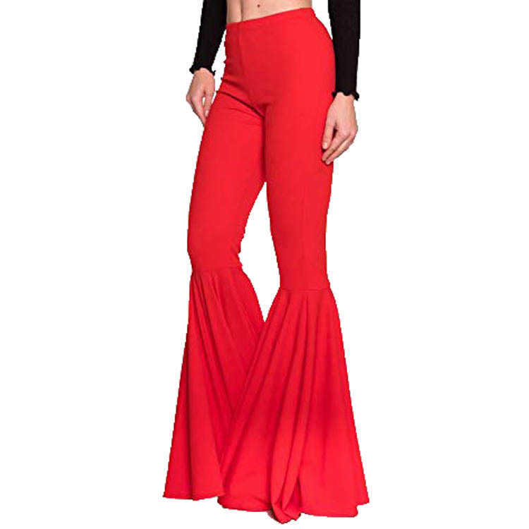 Kadın Deniz Kızı Büyük Yüksek Bel Slim Fit Elastik Günlük Pantolon_voghion.com