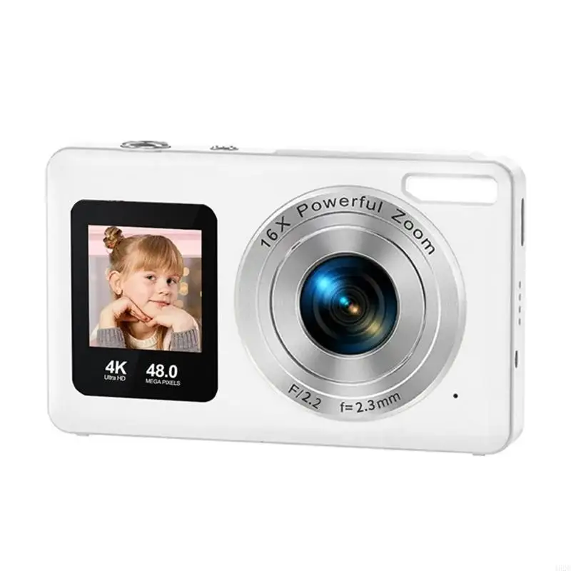 4K UltraHD Digital Camera 64MP Two Screen With 16x Zoom And 64GB Card For Kids Teens Adults_voghion.com