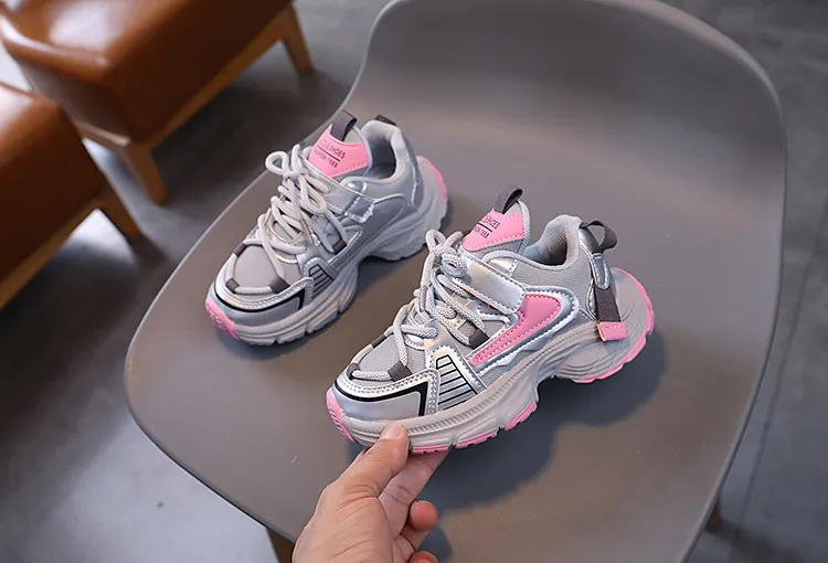 Kinderen Hoge Platform Sneakers Mode Roze Groen Meisjes Peuter Kinderen voor Jongens Dikke Zool Sport Tennisschoenen Maten 21 -_voghion.com