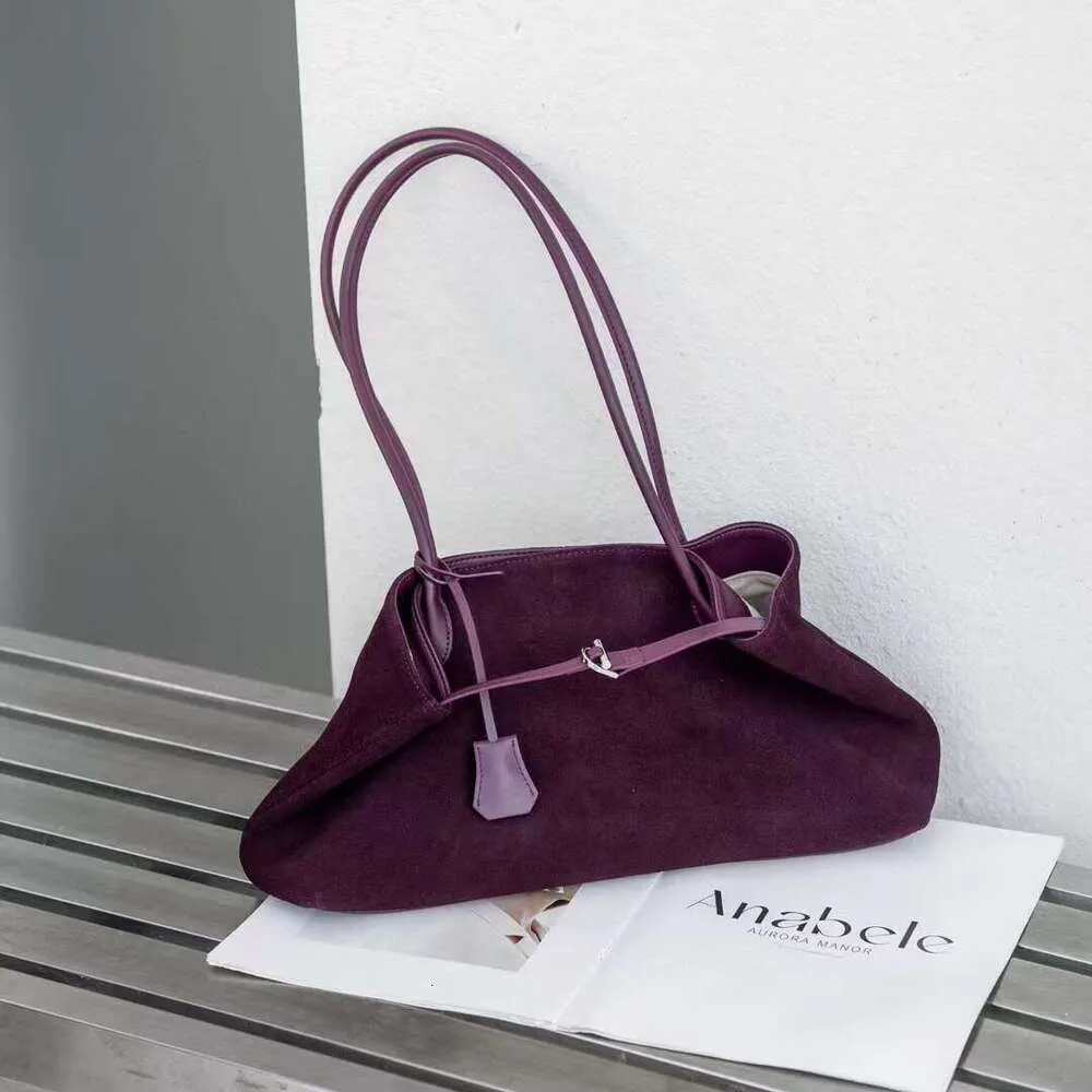 New All-Match Shape Change Design Large Tote Coffee Matte Real Suede Leather Women Shoulder Bag High-End Travel Handbag_voghion.com