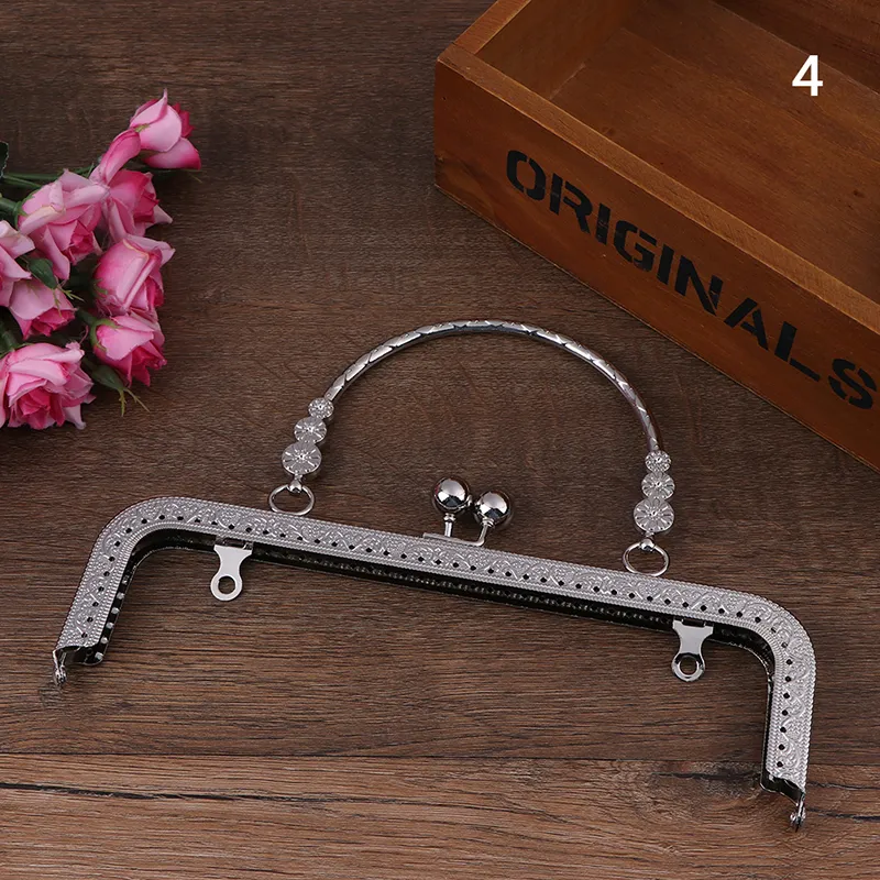 1 borsa quadrata in argento con chiusura a scatto, con telaio in metallo, per realizzare borse fai da te, accessori di grandi dimensioni_voghion.com
