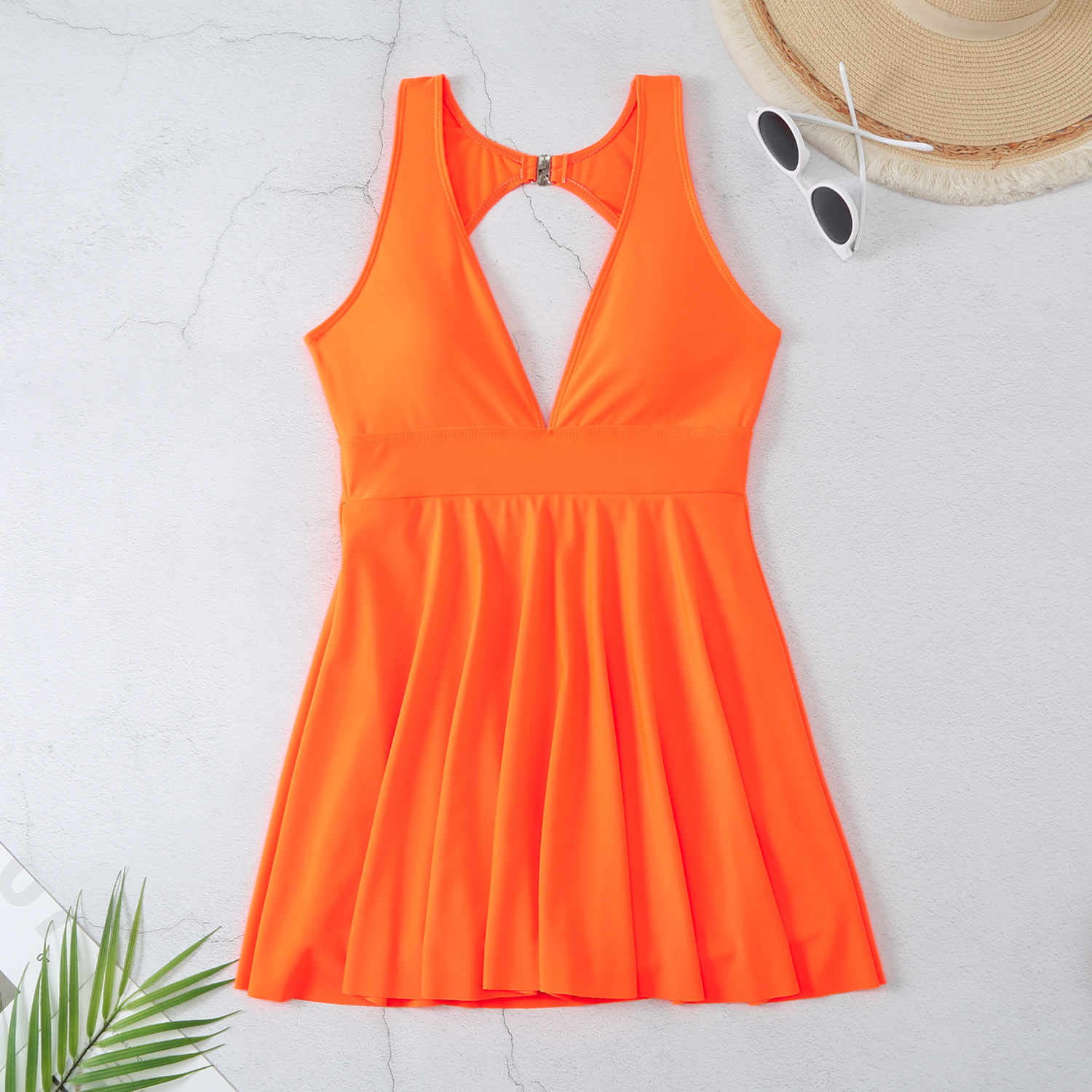 2024 New Solid Color One Piece Women's Sexy Swimsuit_voghion.com