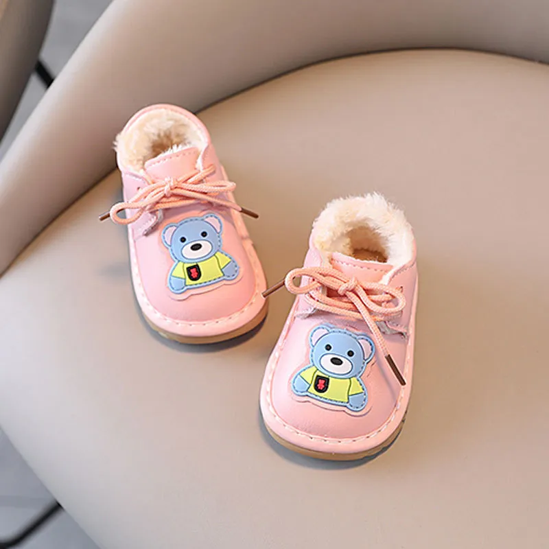 Infant Winter Erste Wanderer Plüsch Warme Baby Mädchen Nette Cartoon Casual Junge Littlesprouts Flache Weiche Bequeme Kleinkind_voghion.com