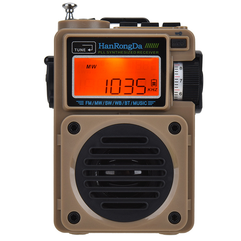 Full Band Digitale Radio Draagbare Subwoofer Radio Geluidskwaliteit Bluetooth TF Kaart Nummerweergave Radio HRD-701 Radio_voghion.com