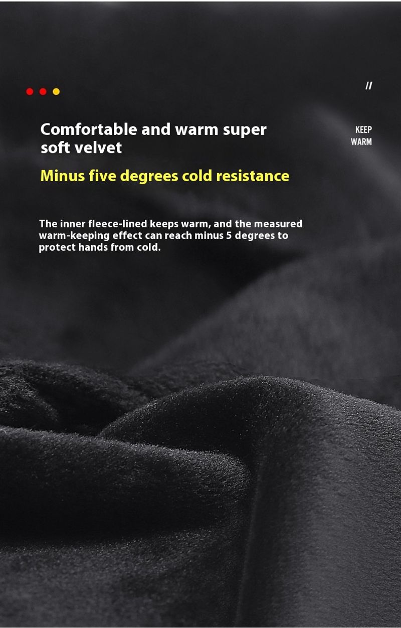 Outdoor sports autumn winter anti slip warm men's women's plush touch screen skiing and cycg windproof gloves_voghion.com