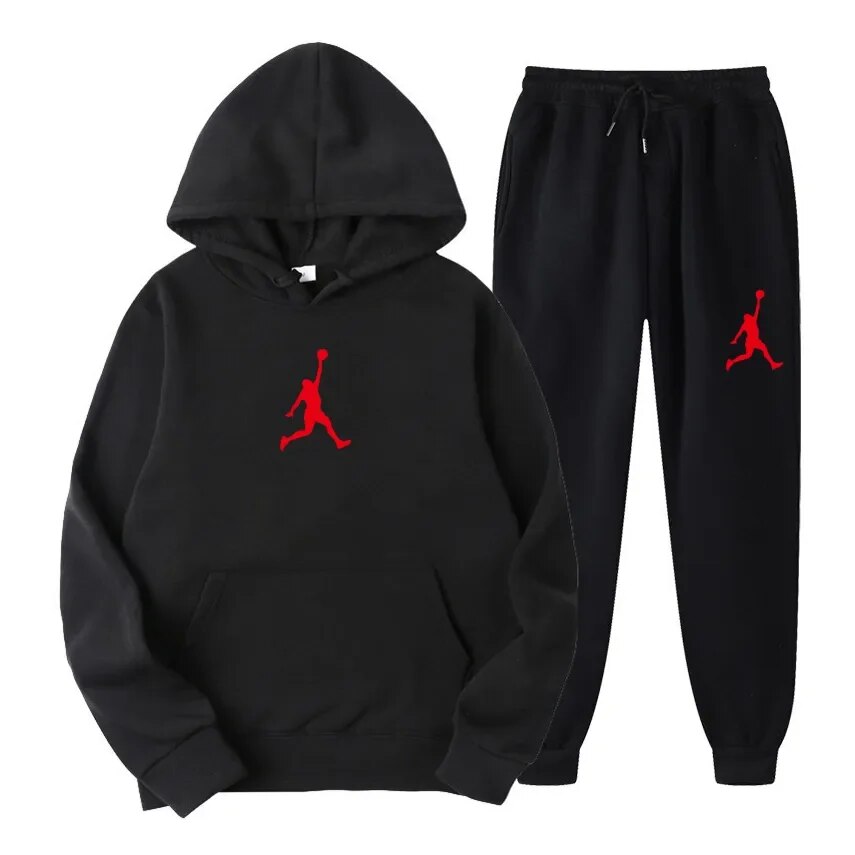 24New marque hiver hommes ensembles 2 pièces sweats à capuche + pantalons de course costumes de Sport décontracté hommes/femmes sweats survêtement à capuche_voghion.com