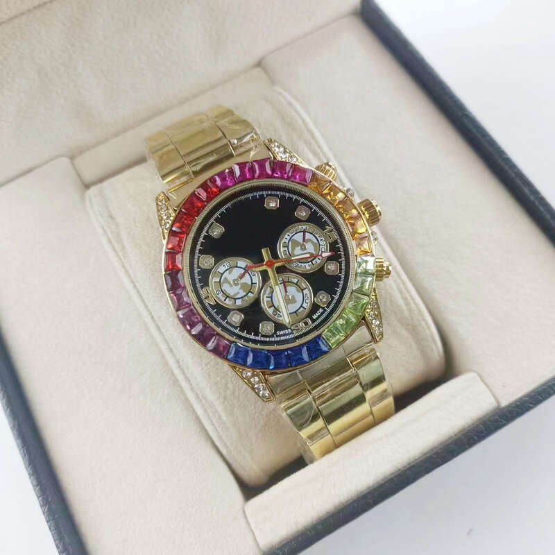 Ditongna Original Silicone Unisex Business Rainbow Di Fashion Versatile Colorful English Watch_voghion.com