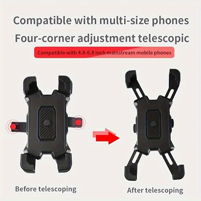 1pc Bicycle Motorcycle/bicycle Holder, Supports All Models From 12.19-17.27 Cm, 360° Rotating Phone Holder_voghion.com