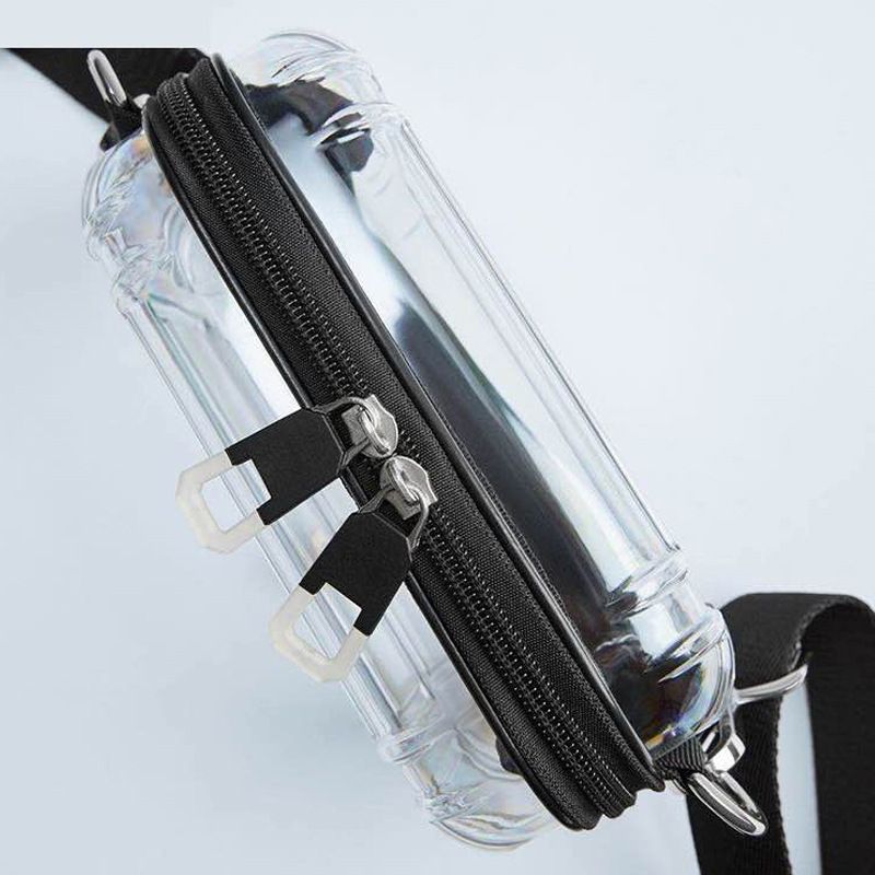 PVC-Box Umhängetasche für Frauen Transparent Acryl Taille Tasche Mode Dame Vintage Handtaschen Casual Einfache Messenger_voghion.com