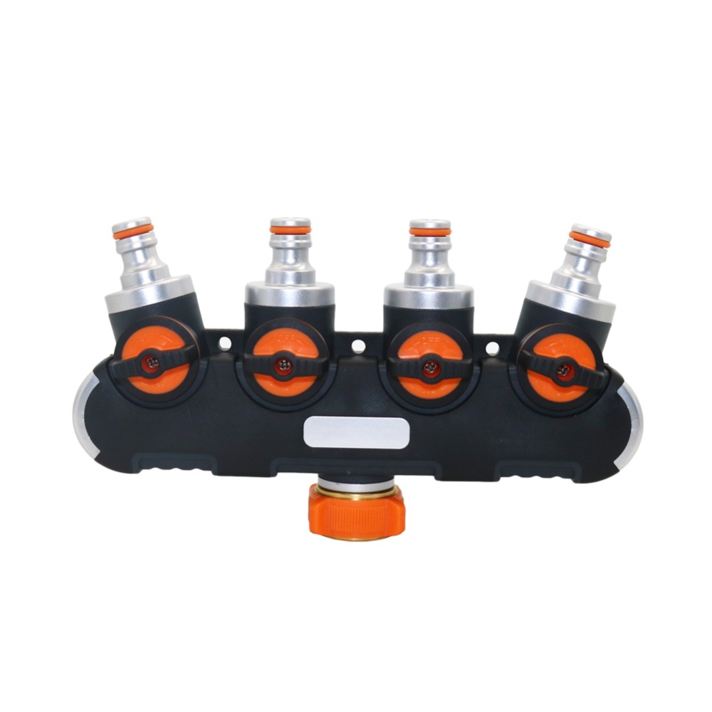 Connettori per rubinetti da giardino a 4 vie, divisore per tubi flessibili in metallo, connettore per irrigazione a goccia in plastica, strumenti per lavaggio auto, 1 pezzo_voghion.com