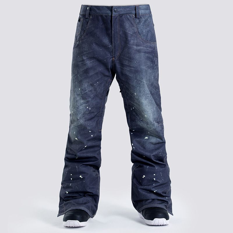 Sci Uomo antivento impermeabile snowboard doppio singolo sci abbigliamento con jeans larghi per pantaloni da neve invernali_voghion.com