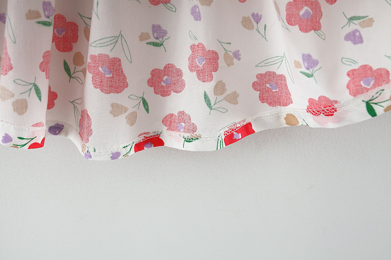 Newborn Baby Girl Dresse Summer Flower Printed Bows Princess Dress For Baby Cute Cotton Clothes Kids_voghion.com