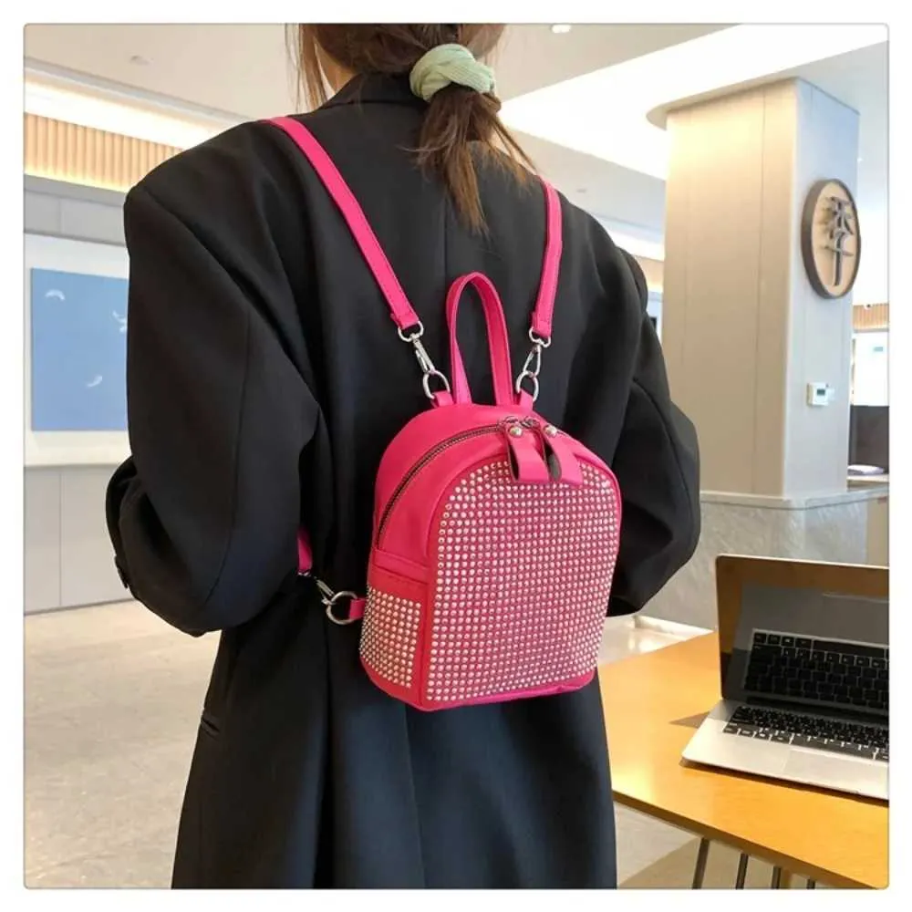 Zaino da donna in PU, piccolo, per ragazze adolescenti, alla moda, per il tempo libero, con cerniera, borsa a tracolla, zaino ad alta capacità, per donne, mini scuola_voghion.com