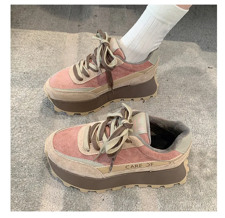 Matsuke Heel Semelle épaisse Mesh Respirant Sport Confortable Léger Polyvalent À La Mode Femmes Casual Dad Chaussures_voghion.com