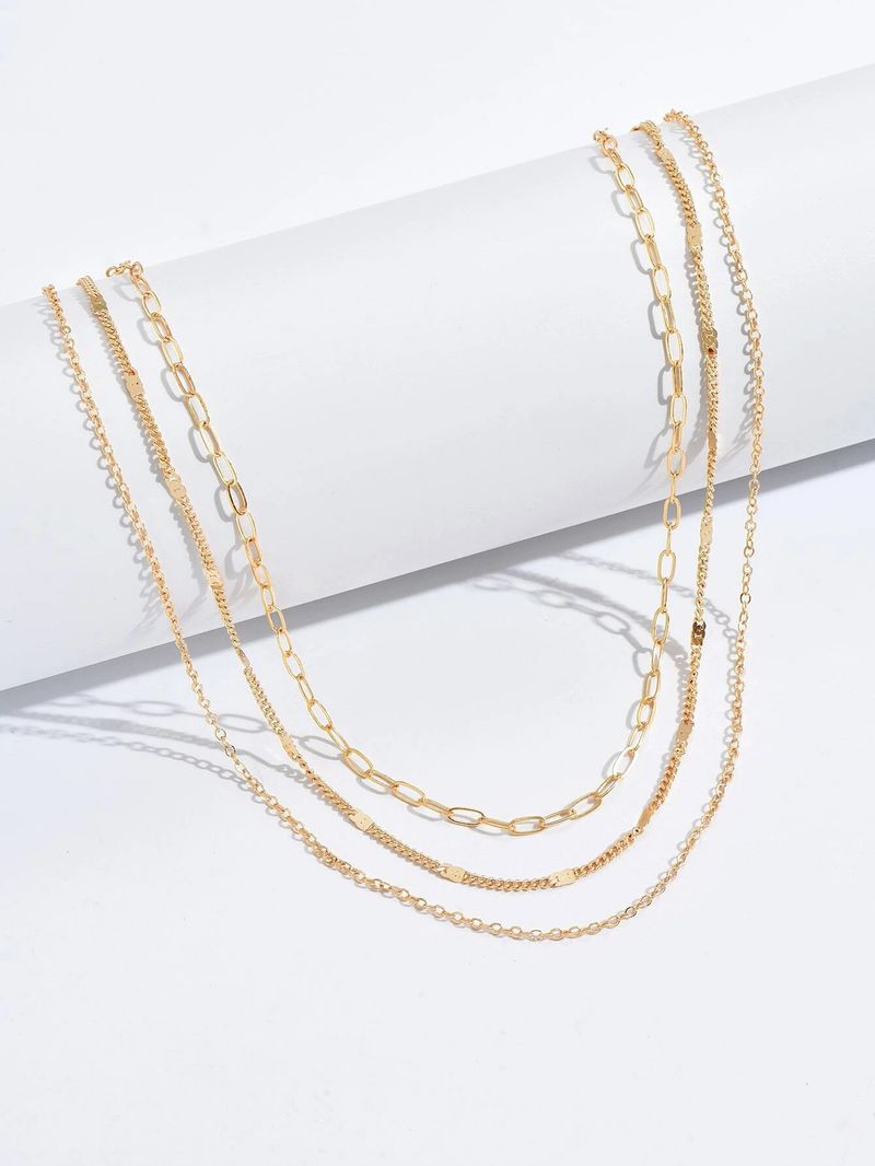 Gioielli, semplici e versatili, leggeri, retrò, geometrici, a strati incrociati, collana multistrato per ragazze_voghion.com