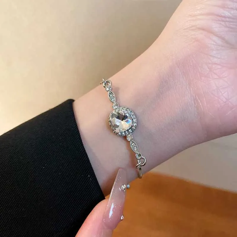 Rhinestone Crystal Bracelet Bamboo Joint Bangle For Wedding Jewelry_voghion.com