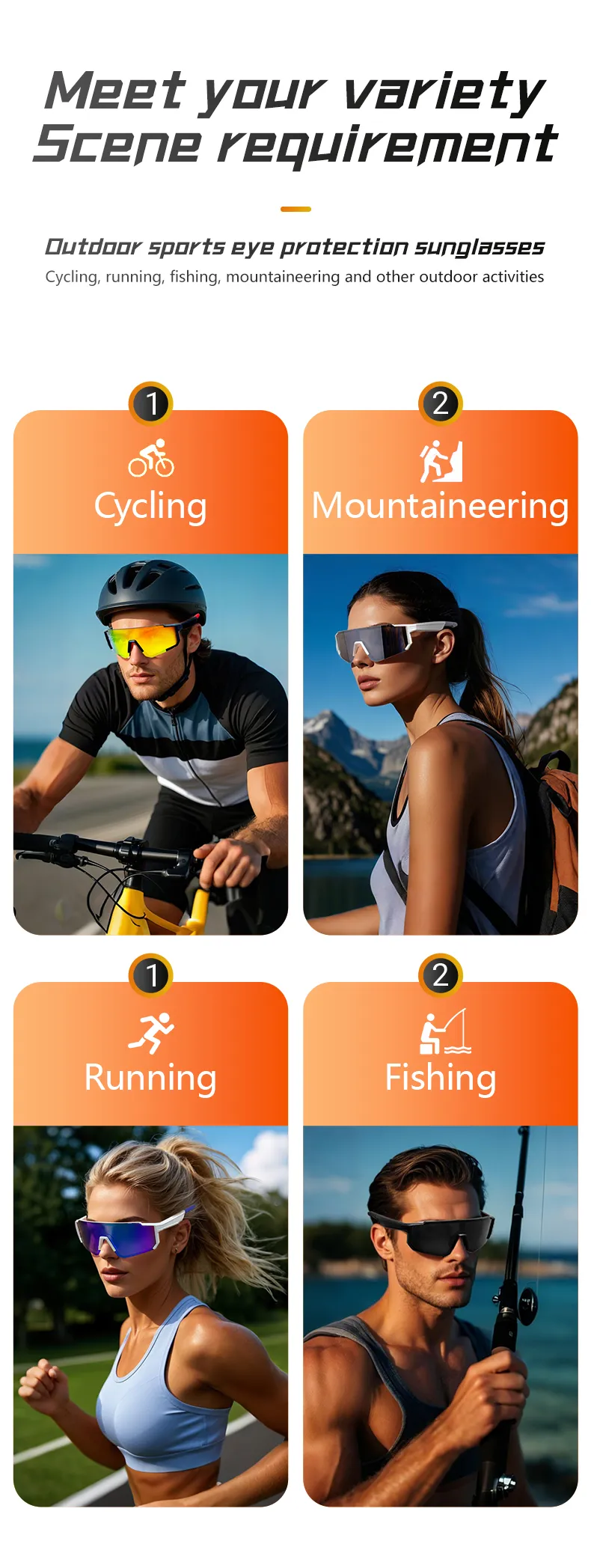 Gafas de sol inteligentes con Bluetooth, diseño de viento y arena (2025), para ciclismo al aire libre, para hombres y niñas, con colores deslumbrantes._voghion.com