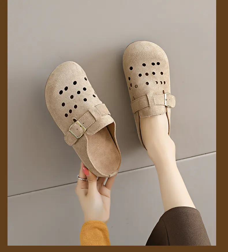 Stylish Women's Half Tray Sandals Breathable Summer Slippers_voghion.com