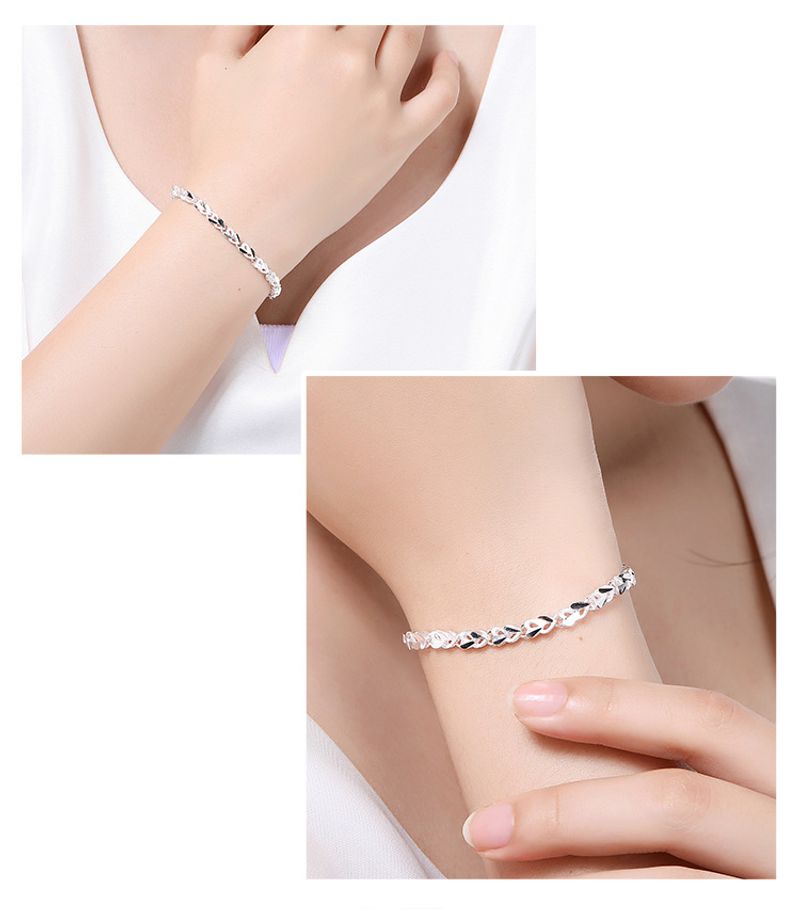 Love Style New Plating To Heart Matching Women's Simple And Personalized Creative XO Bracelet_voghion.com