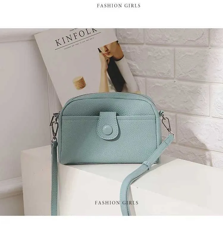 Borsa a tracolla da donna in pelle PU piccola quadrata casual versatile bella moda monospalla grande capacità_voghion.com