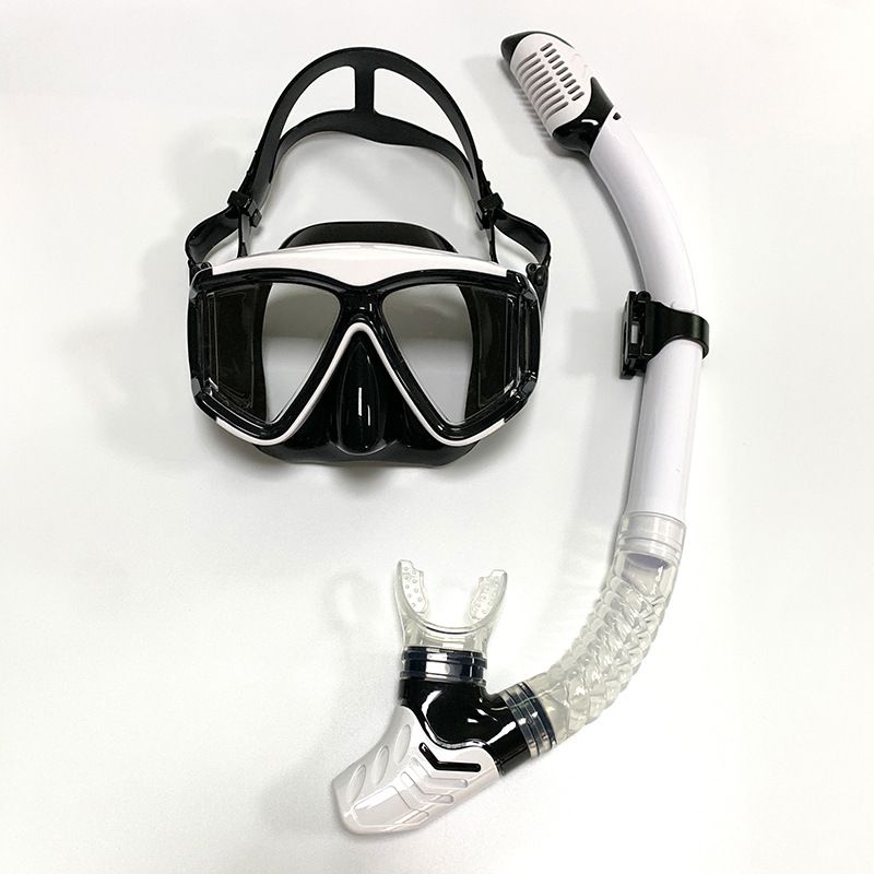 Snorkelkit Dykglasögon för vuxna, silikonspeglar med stor båge, kan utrustas med MYA-linser för snorkling._voghion.com