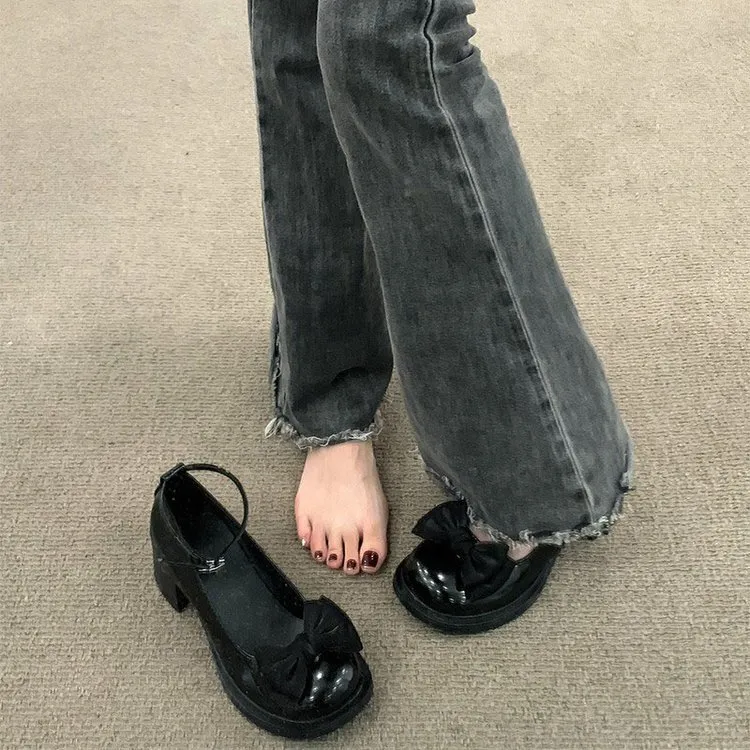 Zapatos mary jane con plataforma para mujer punta redonda_voghion.com