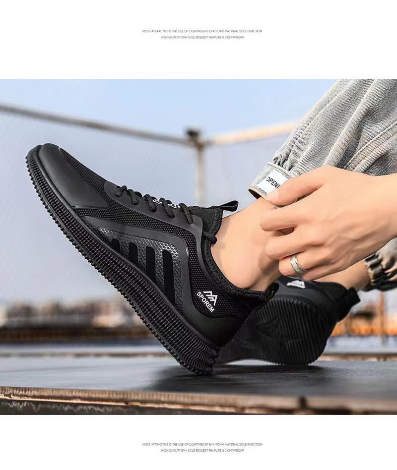 [Preferred] 8109 New Comfortable Breathable Flying Mesh Soft Sole High Quality Trendy Men's Shoes_voghion.com