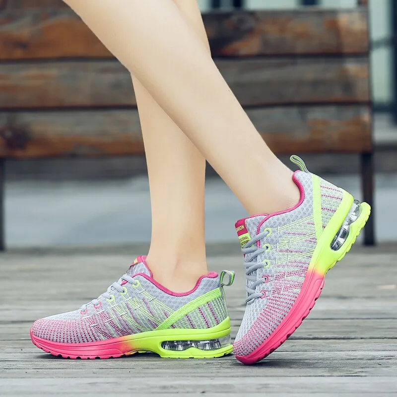 Corsa per le donne Scarpe da ginnastica da jogging elastiche per esterni con cuscino d'aria Scarpe sportive da tennis_voghion.com