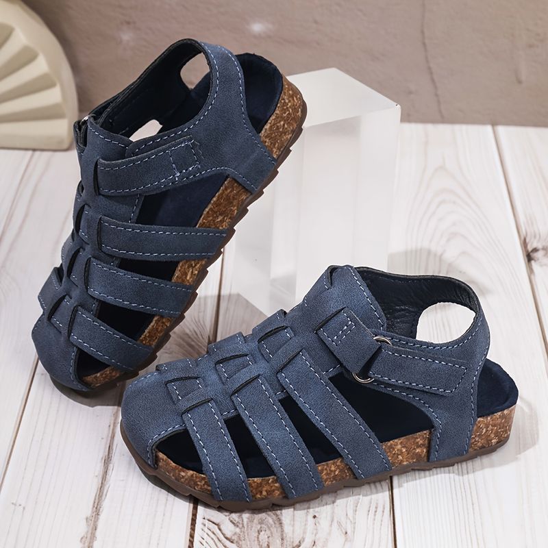 Trendy einfarbige, atmungsaktive, leichte Sandalen für Jungen für den Strand drinnen und draußen_voghion.com