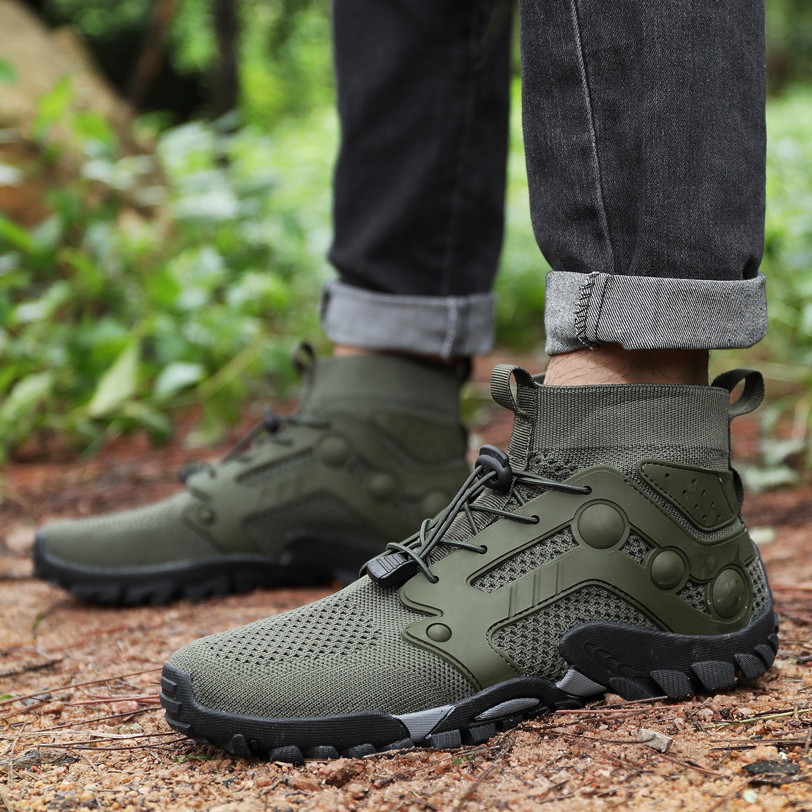 Outdoor and Women's Creek Tracing Men's Lightweight Non slip Mountaineering Hiking Shoes  Breathable Quick Drying_voghion.com