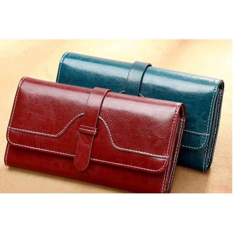 Handtasche aus echtem Leder, lange Geldbörse für Damen, multifunktionales Mobiltelefon mit großem Fassungsvermögen, vielseitig einsetzbar_voghion.com