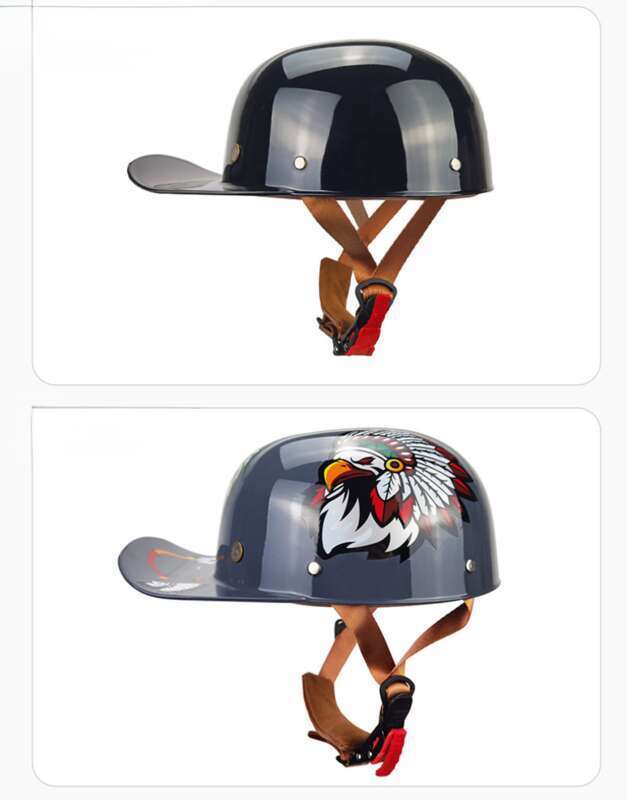 Motorcycle Go Kart Adult Small And Lightweight ABS Baseball Cap, Half Helmet, Colorful Locomotive Head_voghion.com