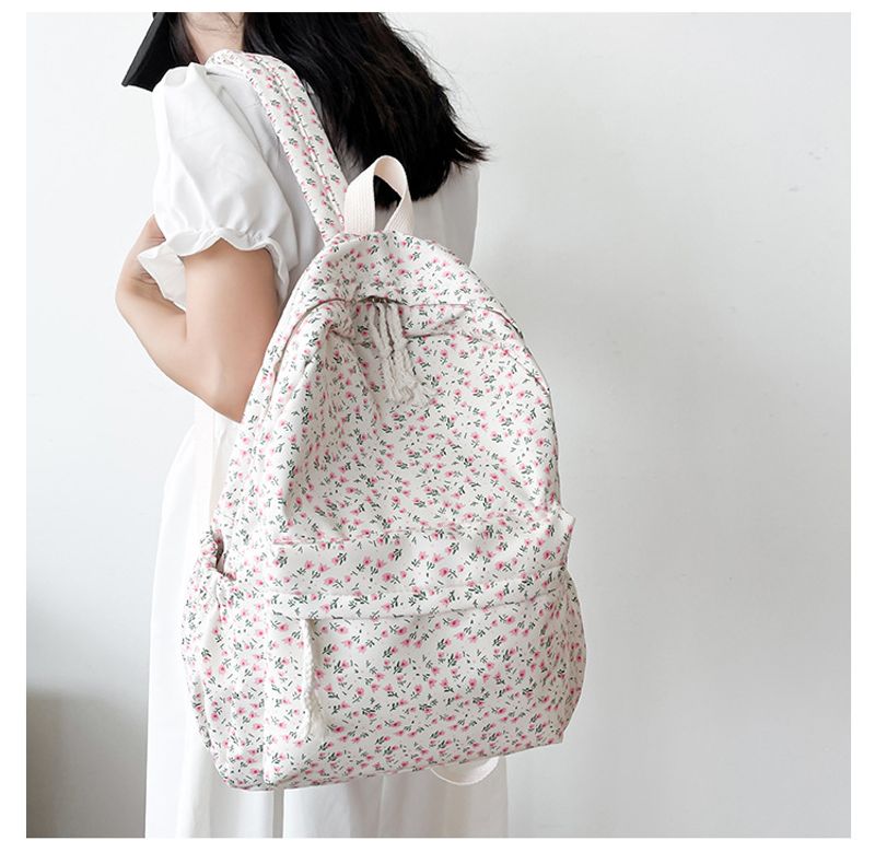 Schultasche weibliche kleine frische literarische Allgleiches Freizeit Blumenmädchen Student Rucksack_voghion.com