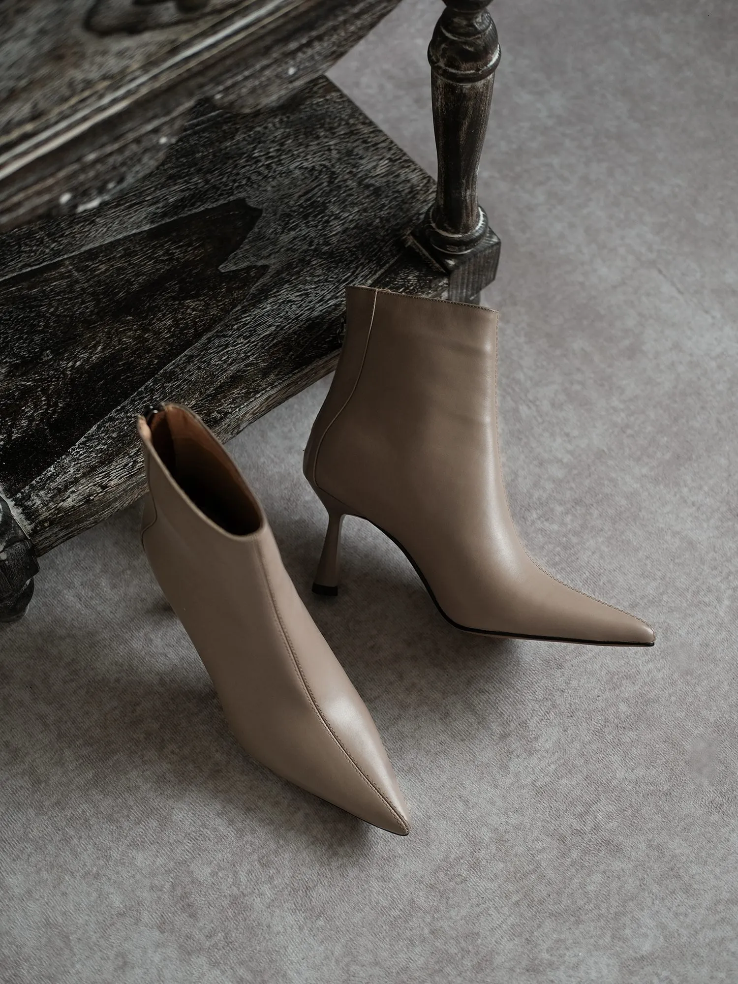 Krazing Pot Big Size 42 Cow Leather Pointed Toe High Heels Chic Design Concise Winter Spring Shoe Dress Warm Wedding_voghion.com