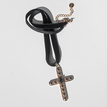 Genuine gold electroplated ins style colored zircon inlaid with protect you amulet pendant necklace_voghion.com