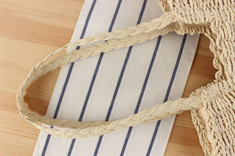 Hohlgewebte aus Papierseil, große Kapazität, versenkte Umhängetasche, Strandurlaubsfoto, gewebte Tasche für Frauen_voghion.com