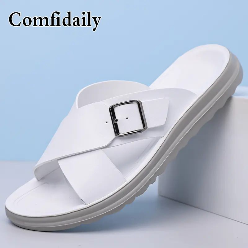Leren heren slippers voor strand en casual gebruik_voghion.com