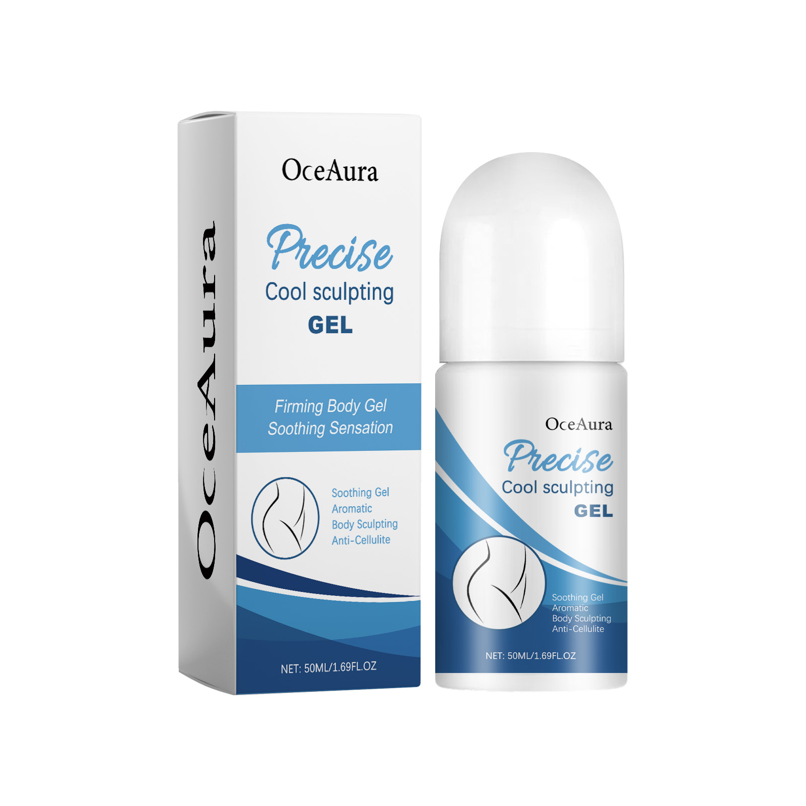 OceAura Precise Cool Sculpting Gel, Firming Thigh Muscles Abdominal Fat Shaping Slimming Body Care Ball_voghion.com