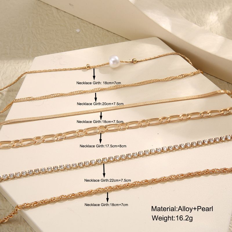 Boheemse minimalistische hand sieraden metalen dames set 6 multi layer ketting eenvoudige armband_voghion.com