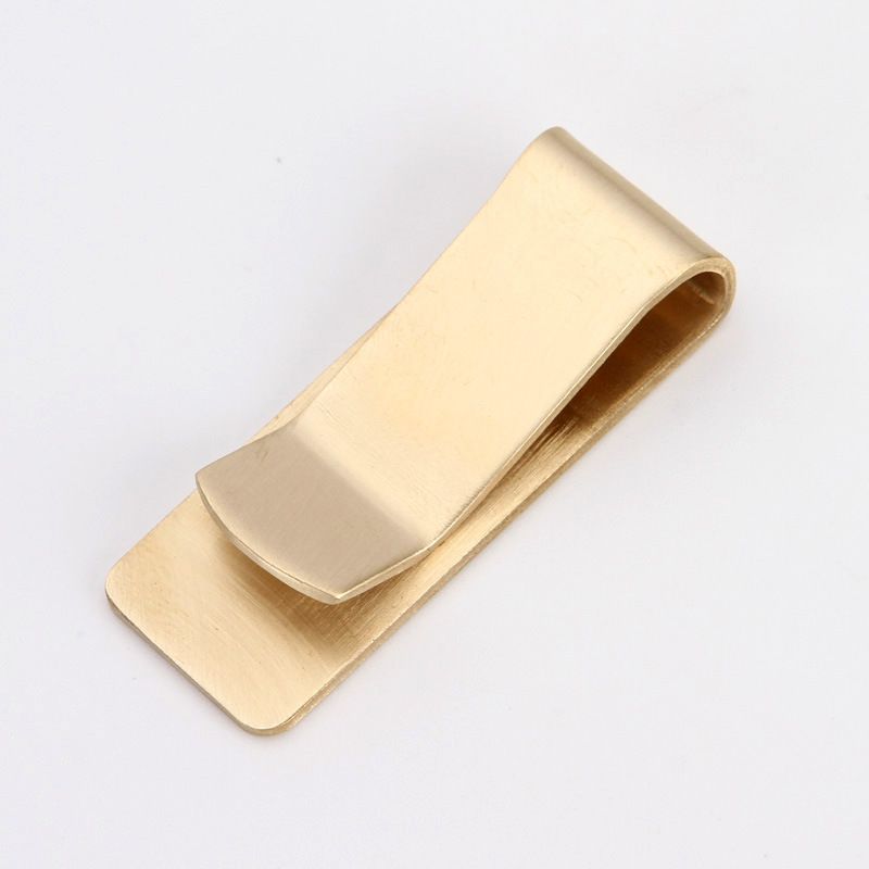 Vertical fashion simple hardware pen metal money clip stainless steel brass wallet can be processed_voghion.com