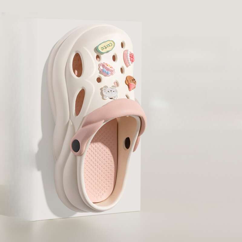 Dicke Sohle perforierte Damenschuhe Strand erhöhte EVA Damen Zehen Sandalen Hausschuhe_voghion.com