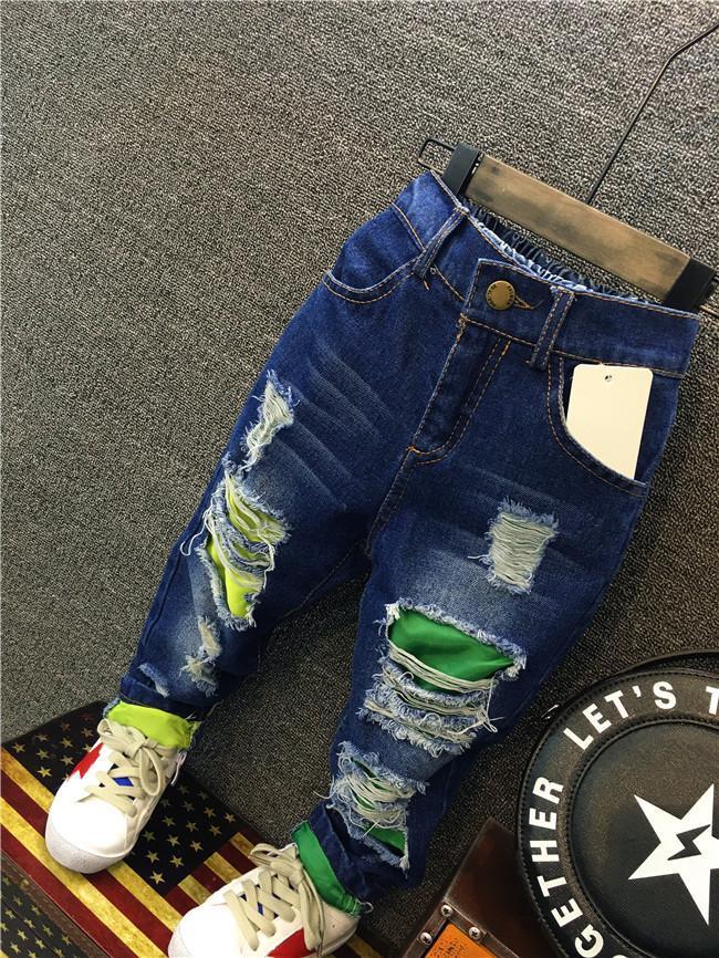 Mother&Kids Boys' jeans ripped kids' pants_voghion.com